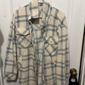 Plaid Button-Up Shacket
